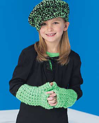 Newsboy Cap and Half-Mittens photo 2