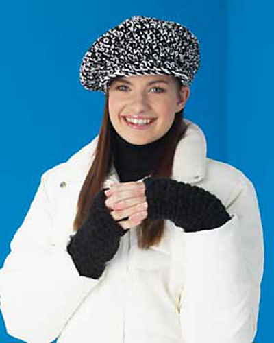 Newsboy Cap and Half-Mittens photo 1