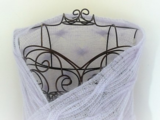 reversible cabled rib shawl