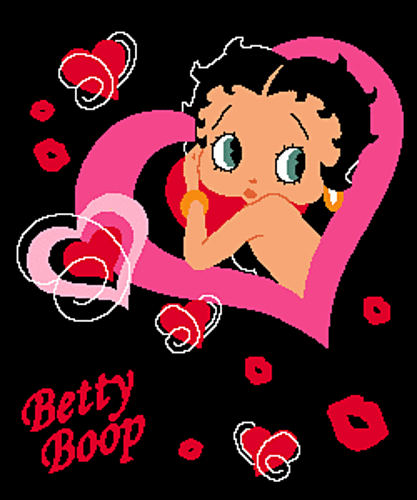 Inspired by Betty Boop - Hearts and Kisses - Jessica Davis
