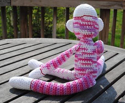 Colorful Hooked Sock Monkey photo 3