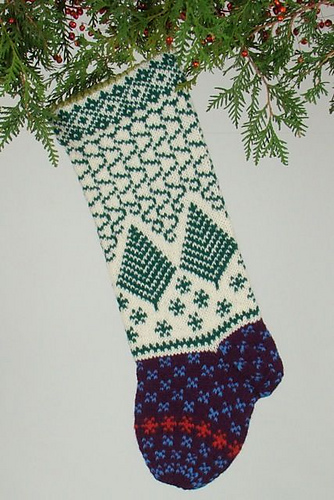 Ravelry: Snow Storm Christmas Stocking pattern by Judy Tollefson