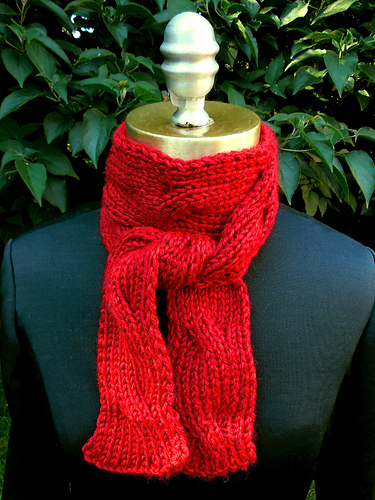 Elegant Reversible Cable Scarf photo 3