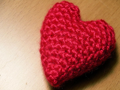 Crocheted amigurumi-style heart photo 3