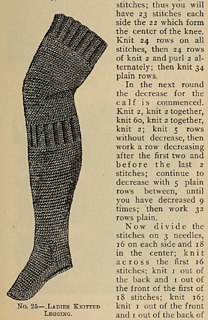 Ravelry: No. 25 Ladies Knitted Leggings pattern by Butterick Publishing Co.