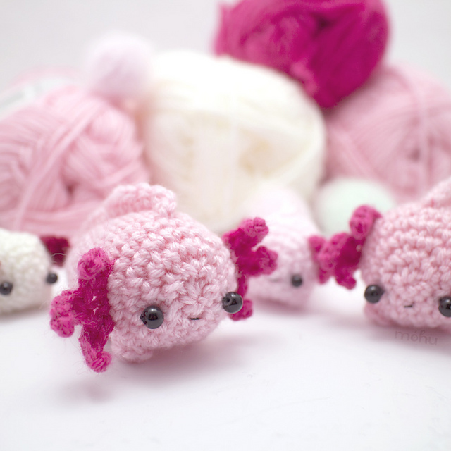 Ravelry axolotl amigurumi pattern by mohu