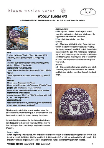 Wildebloom Pattern Program Ravelry: Woolly Bloom pattern by bunnymuff - Mona Zillah