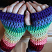 Rainbow Fingerless Gloves pattern 