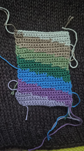color example using weight 1 cotton yarn