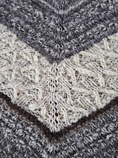 Detail: knit by Ravelry user moresocks with hand spun yarn