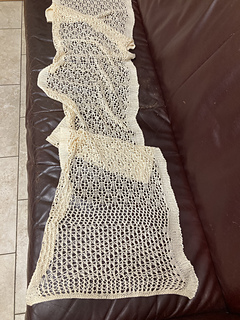Long shawl in bamboo yarn
