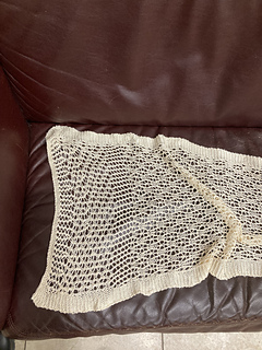Bamboo yarn shawl end detail