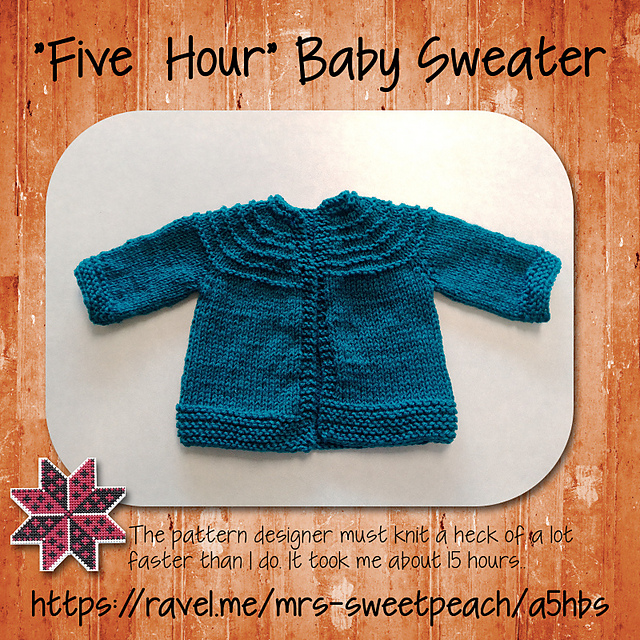 Ravelry mrssweetpeach's 5 Hour Baby Sweater