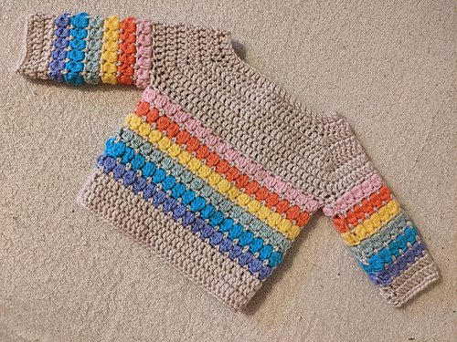 Rainbow Cluster Baby Sweater photo 3