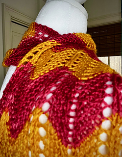 really close up of scarf draped over dress form