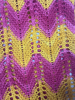 close up of scarf on side with no cables