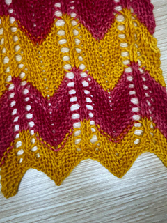 bottom border of scarf