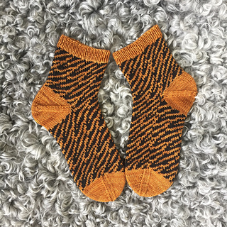 Ravelry: Z is for Zebra Socks pattern by Emma L K