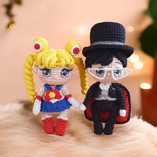 Ravelry: Sailor Moon and Tuxedo Mask pattern by Constanza Olivares