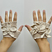 Crochet Fingerless Gloves with Orchid - Tutorial pattern 