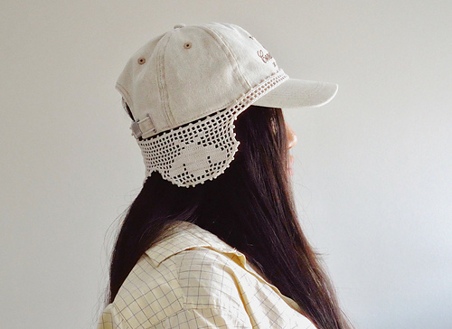 Filet Crochet Lace Cap Veil