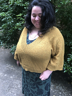 61.5" sweater on 53" bust (8.5" positive ease)