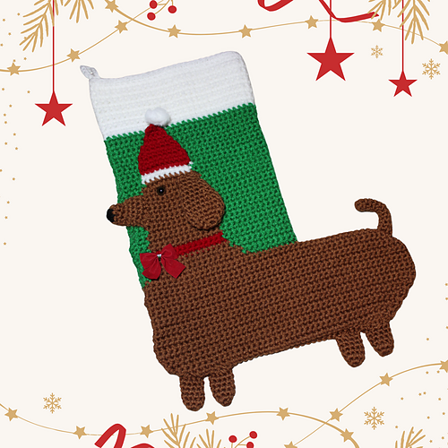 Dachshund Christmas Stocking