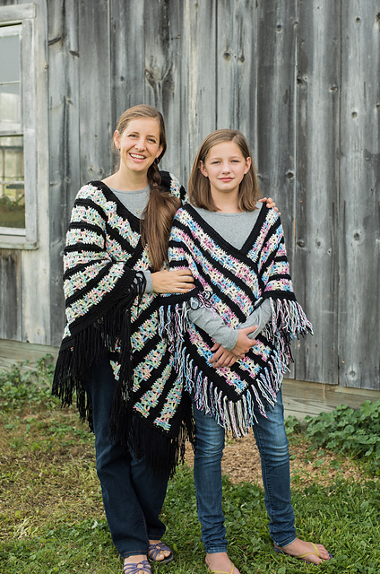 Mommy & Me Skull Ponchos
