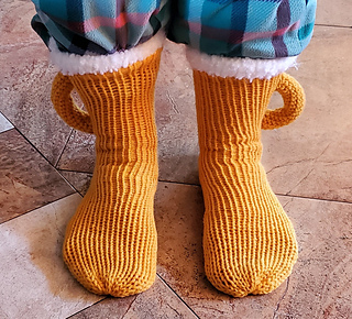 Beer Mug Socks on Addi Pro pattern