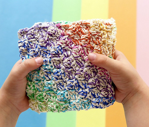 Rainbow Crochet Washcloth photo 5
