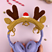 Christmas reindeer headphones cover pattern 