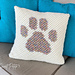 Paw Print Pillow Cover pattern 
