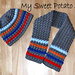 Textured Scarf & Hat Set for Boys pattern 