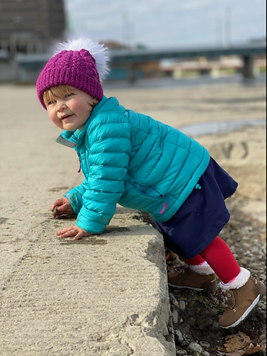 First FO of the year! My daughter picked the yarn and asked for a hat ...