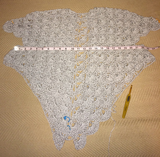 S/M done with H hook has good measurement across underarm for bust area