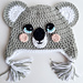 Koala Earflap Hat pattern