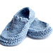 Knit Crochet Moccasin Slippers