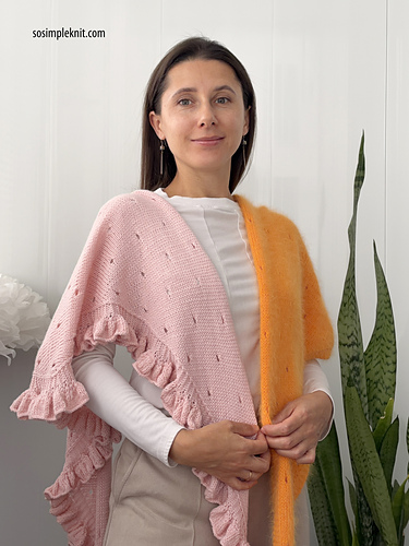Ravelry: Polka Dot Triangle Scarf pattern by Natalya Savchenkova