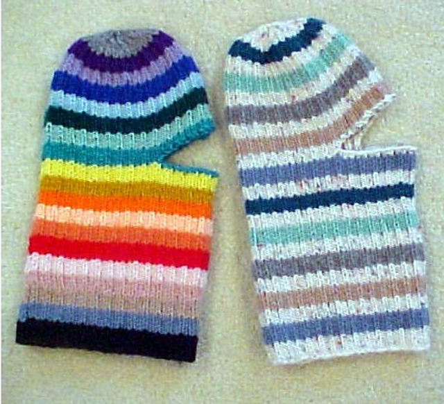 Ravelry Easy Knit Ski Helmet Hats pattern by Frugal Knitting Haus