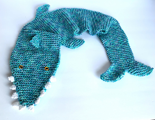 Shark-skjerf - Frugal Knitting Haus