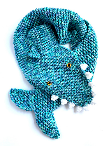 Shark-skjerf - Frugal Knitting Haus