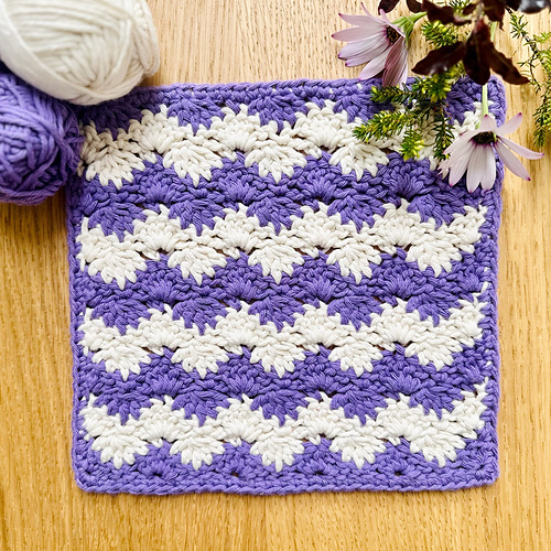 Interlocking Shells Washcloth