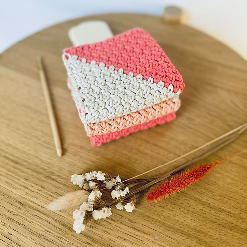 C2C Moss Stitch Washcloth photo 7