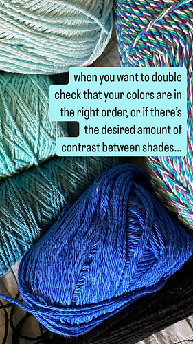 how to check for color contrast in yarns