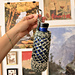 mesh scrap yarn bottle holder pattern 
