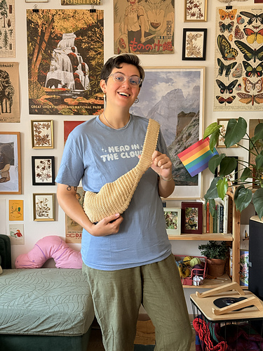 archer scrap yarn bag - crochet