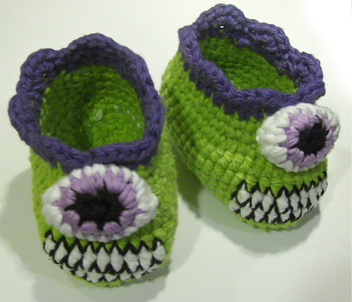 Cyclops Monster Baby Booties photo 2