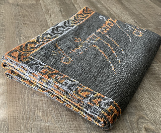 Eye of Sauron Double Knit Blanket folded