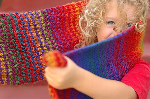 Striped Brioche Scarf