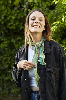 Tilde Scarf knit in Urth Uneek Fingering 3043, size 1